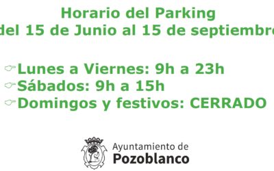 Cambio de estacionamiento de vehículos a partir del 1 de julio y horario de verano de los parkings subterráneos