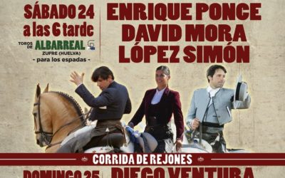 Ponce y los triunfadores de Madrid, Mora y López Simón, en la Feria de las Mercedes
