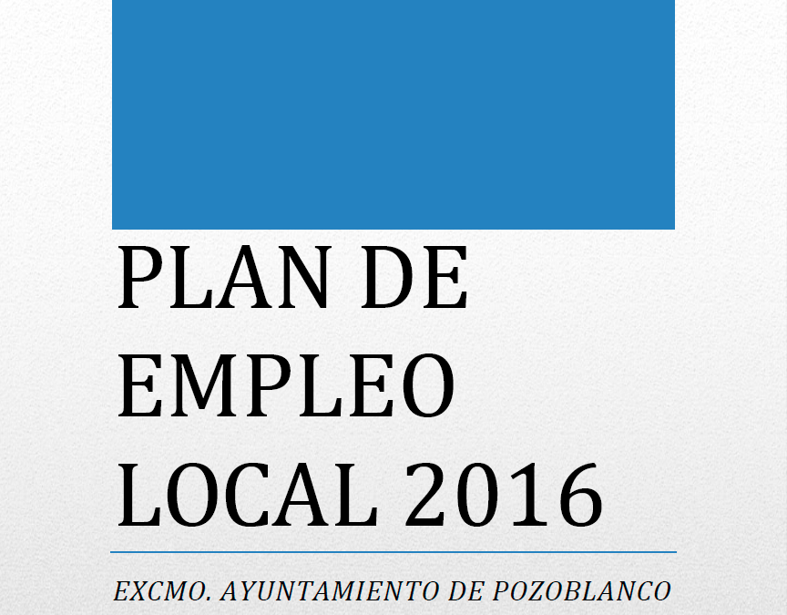 Plan de Empleo Local 2016