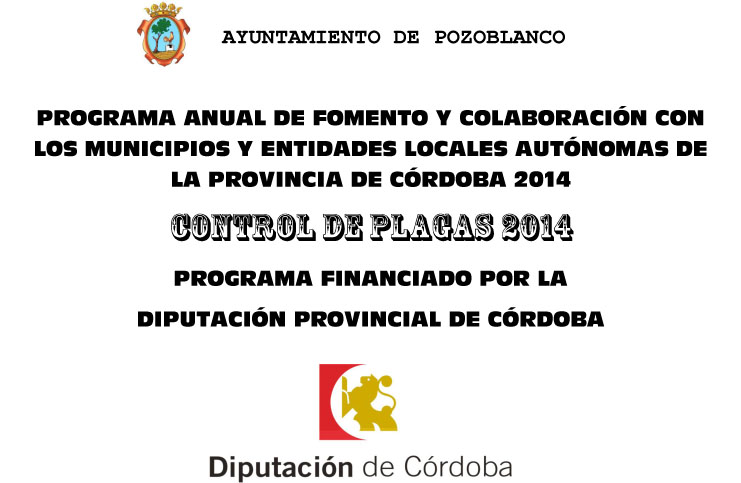 Subvención de la Diputación de Córdoba para el Control de Plagas 2014 1