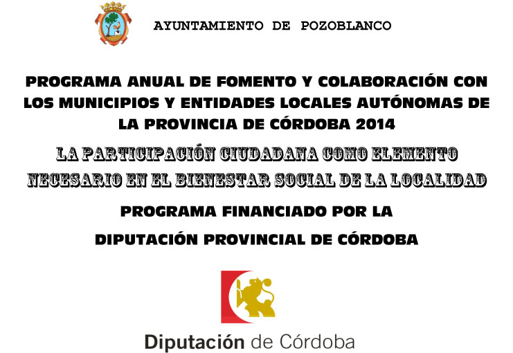 Subvención de la Diputación de Córdoba para Participación Ciudadana durante el 2014 1