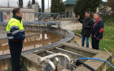El alcalde y el concejal de Urbanismo visitan la depuradora de Covap para comprobar las obras de mejora y ampliación realizadas