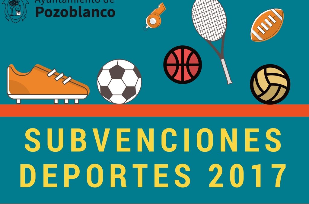 Abierto el plazo de presentación de solicitudes para subvenciones de Deportes 2017