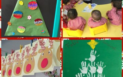 Los niños de la Escuela Infantil Municipal disfrutan de la variedad de actividades, manualidades y talleres que están realizando durante la navidad.