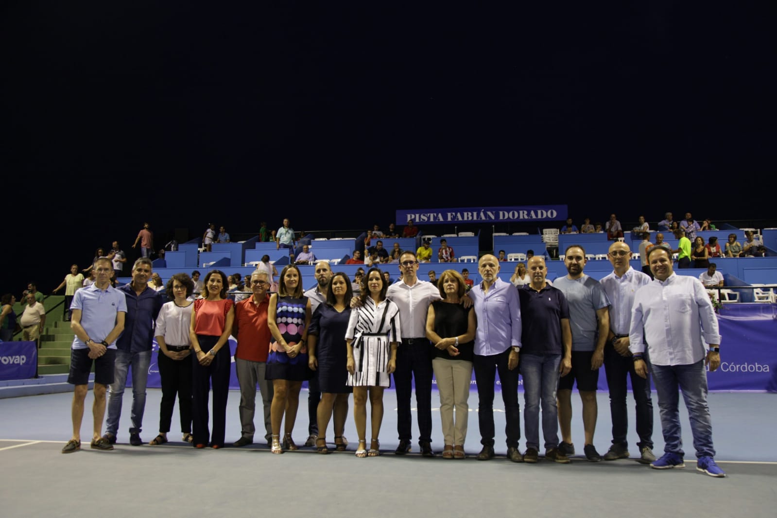 La pista central de tenis del Polideportivo ya lleva el nombre de Fabián Dorado 1
