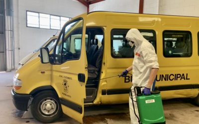 El Ayuntamiento de Pozoblanco procede a la desinfección de edificios y transporte público