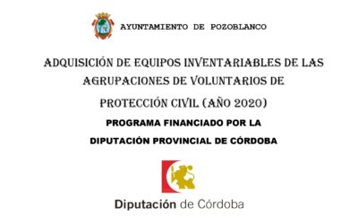 Subvención de la Diputación de Córdoba para equipos inventariables de Protección Civil