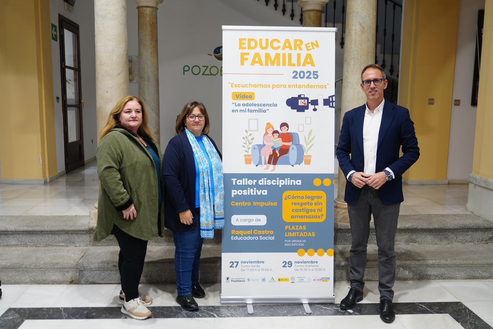 Pozoblanco presenta la 21ª edición de la Escuela de Familias “Educar en Familia”, centrada este año en la escucha activa y la disciplina positiva