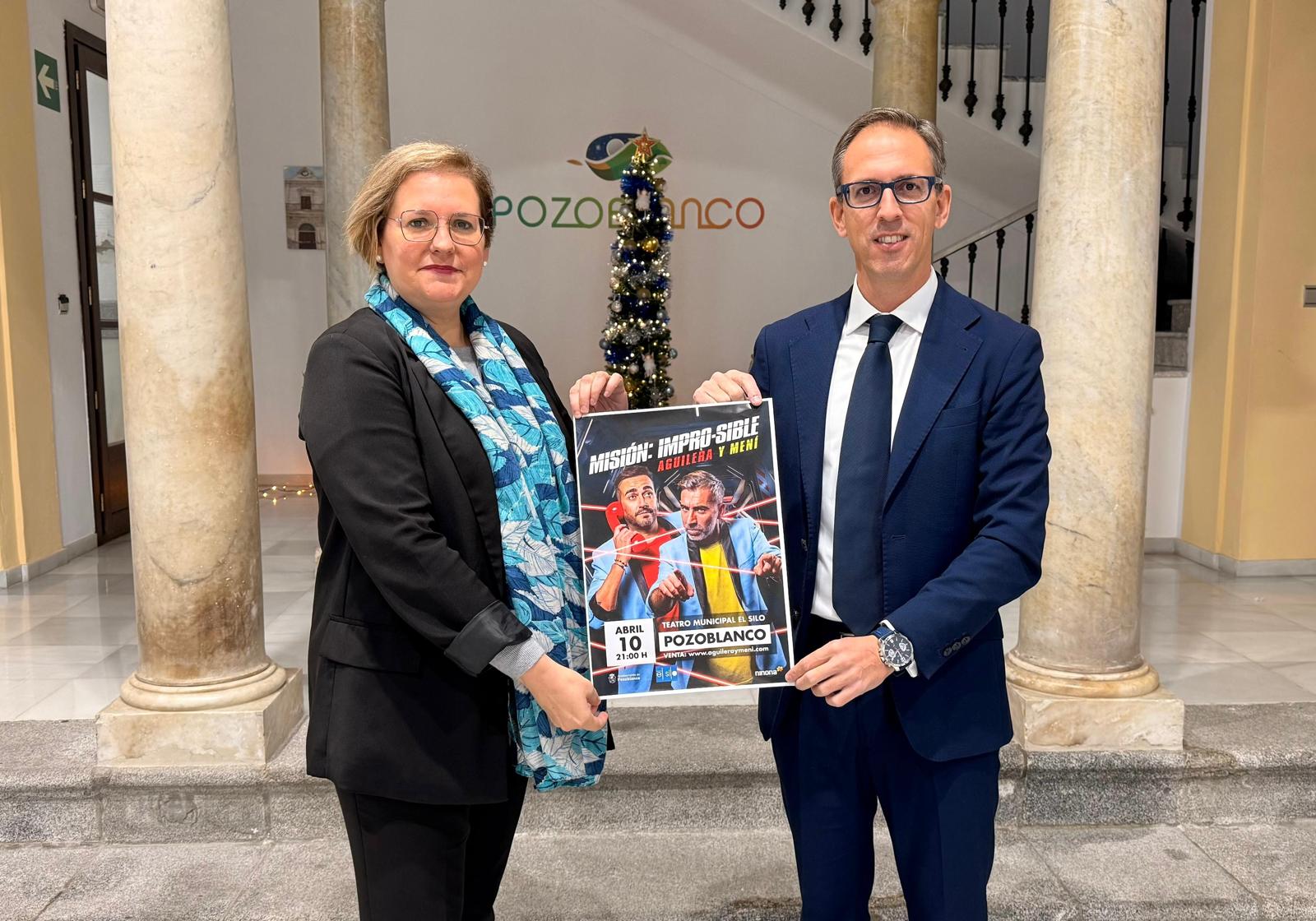 Los humoristas Aguilera y Mení llegarán a Pozoblanco con su exitosa gira “Misión Impro-sible”